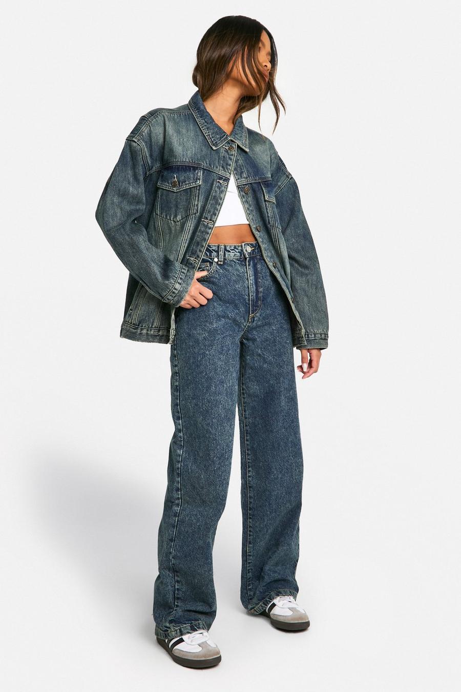 Boohoo Basics High Waisted Super Wide Leg Jeans | boohoo USA Boohoo Basics High Waisted Super Wide Leg Jeans | boohoo USA
